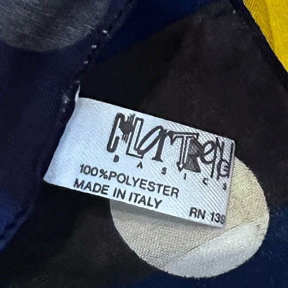 La Trend Polka Dot Scarf with Yellow Border 30x30 - Picture 6 of 6